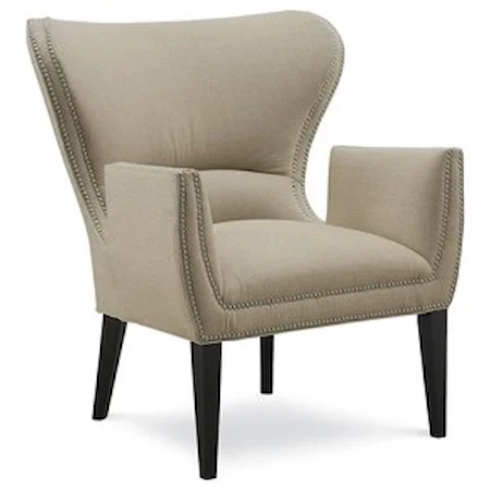 Accent Chair with Peekaboo Arm and Nailhead Trim